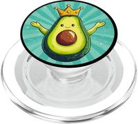 Crowned Avocado for a Noble Feast PopSockets PopGrip for MagSafe
