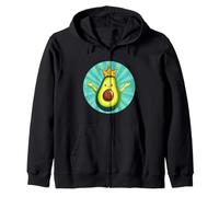 Crowned Avocado for a Noble Feast Zip Hoodie