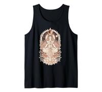 Crowned Goddess Meditating Lotus Moon Yoga Flowers Tank Top