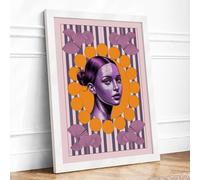 Crowned in Light Art Deco Framed Wall Art Print A1 (84.1×59.4cm) White, Wall Decor for Living Room, Bedroom, Office & Home, Ready to Hang, Art Gift