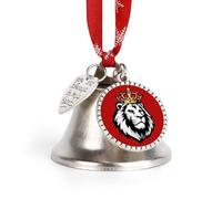 Crowned Lion Print Christmas Bells Hanging Decor Love Bell