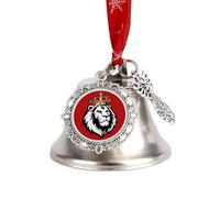 Crowned Lion Print Christmas Bells Hanging Decor Wing Bell
