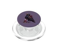 Crowned Raven Dark Romance Gothic Burgundy Rose and Candle PopSockets PopGrip for MagSafe
