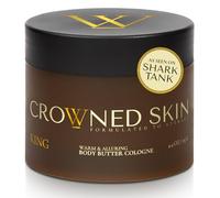 Crowned Skin King Cologned Body Butter for Men | Warm & Sensual | New Moisturizing Formula Scented with Sandalwood & Leather | Infused with Organic Shea & Mango Butters | All-Day Fragrance | 125g