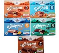 Crownfields Whipped Chocolate Bars, Assorted Flavours, 68-90 Calories per Bar, 25 Bars
