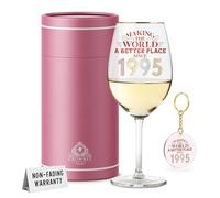 CROWNLY CRYSTAL® 1995 30th Birthday Gifts for Women Personalised Wine Glass Decorations Men Sister Friend Wife