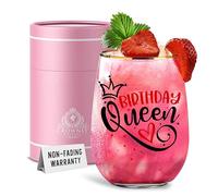 CROWNLY CRYSTAL® Birthday Gifts for Women Wine Glass Birthday Gifts for Girls Mum Gin Decoration Queen