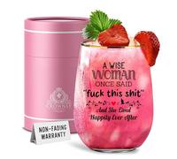 CROWNLY CRYSTAL® Funny Gifts for Women Leaving Gifts Colleagues Personalised Wine Glass Gin Glasses Gift Ideas Friends Birthday