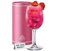 CROWNLY CRYSTAL® Gift for Women Personalised Wine Glass Gin Glass Colleagues Friends Birthday Best Idea