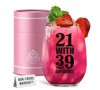 CROWNLY CRYSTAL® Gifts for 60 Year Old Woman Wine Glasses Personalised Keepsake Gin Decorations Cool Cheer Up Gifts