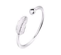 CrownOfRibbons Feather Ring Adjustable Jewellery, Guardian Angel Gift in an Organza Bag