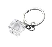 CrownOfRibbons Ice Cube Keyring, Funny Unisex Keychain in a Gift Bag