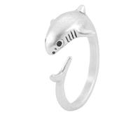CrownOfRibbons Shark Ring, Adjustable Gift Wrapped Jewellery for Him and Her