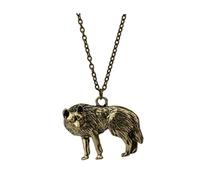 CrownOfRibbons Unisex Wolf Necklace, Wolves Team Supporter