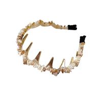 Crowns Hair Band Crushed Stone Accent Teeth Acrylic Headbands for Daily Party Wedding Occasion Modern Hair Clip