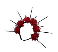 Crowns Headband For Party Elegant Witch Costume Flower Hairband Bachelorettes Party Headband Skull Rose Hairhoop Festival Photo Props
