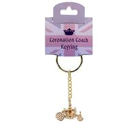 Crowns & Regalia Coronation Coach 24ct Gold Plated Keyring - Made in Great Britain