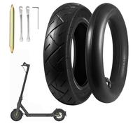 CROWNSHOP 2pcs Electric Scooter Tyre 10 x 2.165 inch Spare Wheel Front/Rear Tube Outer Tire&Inner with 0° Valve Angle and Crowbars Universal for Smart 2-wheel Electric Scooter (10 inch)