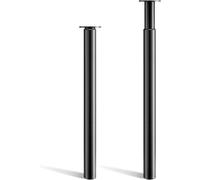 CROWNSHOP 2PCS Table Legs, Adjustable Metal Breakfast Bar Leg, 71-110 cm Height, 60 mm Diameter, Folding Design for Kitchen Worktop, Dining Table (Bl
