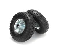 CROWNSHOP 2Pcs Wheelbarrow Wheel 10" Trolley Wheels Replaceable