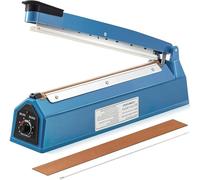CROWNSHOP 400mm Impulse Heat Sealer Manual Plastic Bag Sealing Machine | Portable Food Bag Sealer adjustable heat settings quick sealing keeps contents fresh for kitchen snacks tea gifts packaging