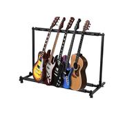 CROWNSHOP 7 Holder Multi Guitar Stand Guitar Stand Foldable Universal Guitar Rack Black Portable Guitar Holder Display Rack for Multiple Guitars Bass