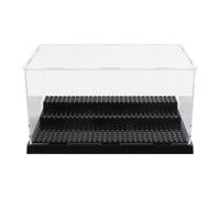 CROWNSHOP Acrylic Display Case Countertop Box Acrylic Three Tier Display Box 25.5 x 15.3 x 13.9cm for Assembled Building Blocks Lego Display Case Perspex Dustproof Storage Box for Lego Lovers (2pcs)