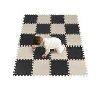 CROWNSHOP Baby Foam Play Mat 20PCS 30x30x1cm Interlocking Tiles Black+White
