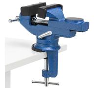 CROWNSHOP Bench Vice 70mm 360° Swivel Base Mini Workbench Clamp Cast Iron | Workholding Clamp cast iron construction rotating base precise jaws rust protection for workshop DIY drilling repair