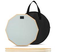 CROWNSHOP Drum Practice Pad and Sticks Double Sided Silent Practice Drum Pads 12-Inch Silent Snare Drums Training Kit for Adults Kids Includes Sticks Oxford Storage Bag