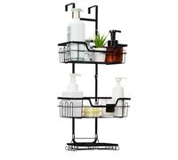CROWNSHOP Hanging Shower Caddy 3 Tier Showers Caddy Hanging 62X25CM Over Door Showers Caddys Storage Rack Shower Shelf No Drilling for Shampoo and Razor Soap Conditioner