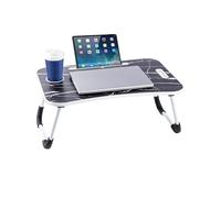 CROWNSHOP Laptop Table, 60 X 40 X 28cm Bed Table, lap table bed desk