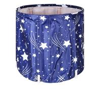 CROWNSHOP Portable Foldable bathtubs for Adults Freestanding Soaking Installation-Free Hot Bath Ice Bath Adult SPA for Student Home Camping (Starry Blue)