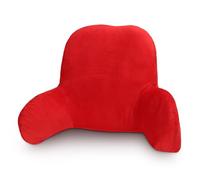 CROWNSHOP Reading Pillow, Lumbar Support Cushion with Removable Cover TV Relax Sofa Chair Back Supports Plush Backrest for Pregnancy Arm Back Head Support, 58x40x25cm (Red)