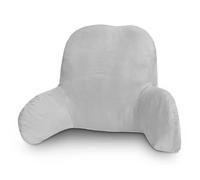 CROWNSHOP Reading Pillow, Lumbar Support Cushion with Removable Cover TV Relax Sofa Chair Back Supports Plush Backrest for Pregnancy Arm Back Head Support, 58x40x25cm (Grey)