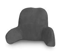 CROWNSHOP Reading Pillow, Lumbar Support Cushion with Removable Cover TV Relax Sofa Chair Back Supports Plush Backrest for Pregnancy Arm Back Head Support, 58x40x25cm (Dark Grey)