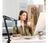 CROWNSHOP Tablet Floor Stand Adjustable Universal Phone Floor Stand 360-degree Rotatable Metal Tablet Holder Base Phone Stand for iPad or Other for 4.7~12.9 Inch-Screen Devices (Clamp type)