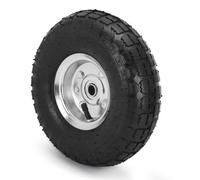 CROWNSHOP Wheelbarrow Wheel 10" Pneumatic Tyre 4.10/3.50-4 Hand Truck Tyre Rubber Wheels 260x85 mm Replacement Wheels for Sack Truck Hand Trolley Cart