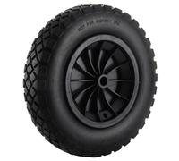 CROWNSHOP Wheelbarrow Wheel Replacement 14" Solid PU Tire 3.50-8