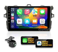 Crownyu For Toyota Corolla 2009-2013 Radio Compatible with Carplay Wireless Android Car Upgrade Android Car Stereo Navigation Bluetooth Touchscreen GPS FM Media Player Unit