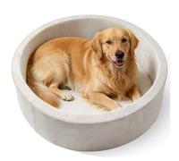 CROWNZONEE 39 Inch Round Dog Bed Ball Pit, Indoor Playpen for Cats and Small Dogs, Dual Use Pet Play and Rest Area, Gray (Balls Not Included)