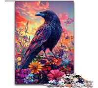 Crows And Flowers 1000 Piece Jigsaw Puzzles for Teenagers Gifts, Challenging Game Toys Every Piece Is Unique - Challenging Family Fun Game (50x75cm)