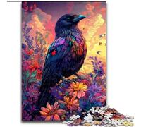 Crows And Flowers 1000 Pieces Jigsaw Puzzle for Adults& Teens, Educational Games Home Decoration Deal As Gifts for The Whole Family (50x75cm)