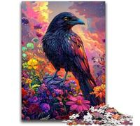 Crows And Flowers Jigsaw Puzzles for Adults Teenagers Jigsaws Puzzle,Toys Educational Games Stress Relieving Great Gifts And Toys (38x26cm)