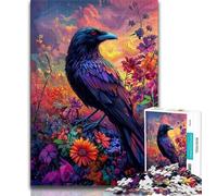 Crows And Flowers Jigsaw Puzzles for Teenagers 1000 Pieces,Learning Educational Toy for Is Ideal As A Gift for The Whole Family (38x26cm)