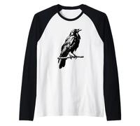 Crows and Ravens Bird Lovers Black Corvid Birders Graphic Raglan Baseball Tee