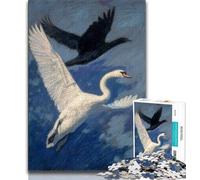 Crows And Swans Jigsaw Puzzles for Adults Teenagers Jigsaws Puzzle,Challenging To Complete But Fun And Humorous Birthday Present,Gifts,Wall Art (50x75cm)