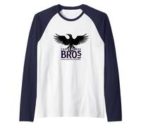 Crows Before Bros Dark Wing Duck Energy Raglan Baseball Tee, Men, Navy/White, S