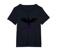 Crows Before Bros Dark Wing Duck Energy T-Shirt, Women's Plus, Black, 6X