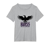 Crows Before Bros Dark Wing Duck Energy T-Shirt, Women's Plus, Heather Grey, 4X